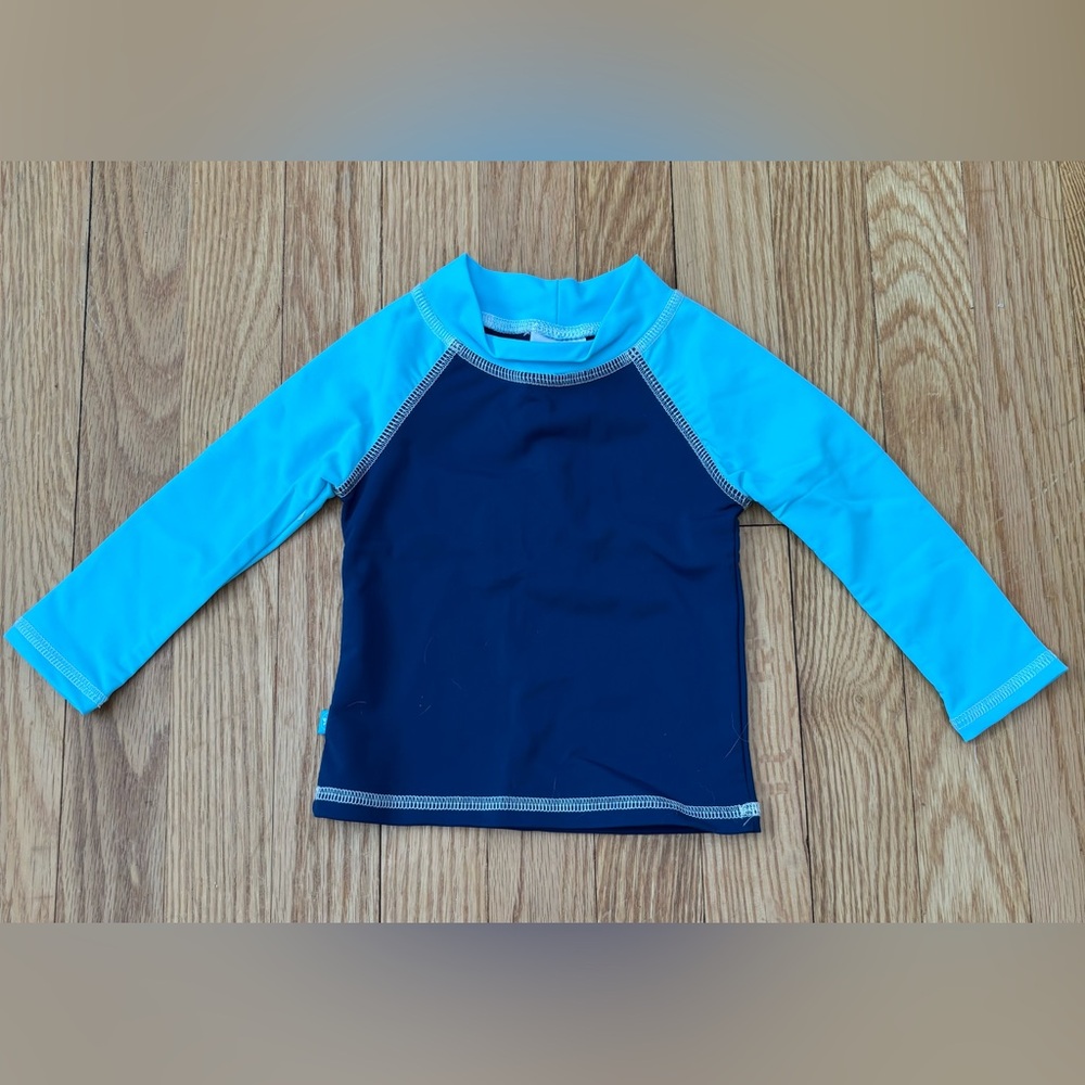 The Honest Company Navy and Light Blue Baby Boys Rashguard